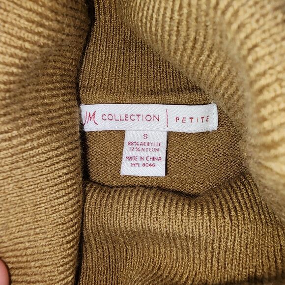 JM Collection Brown Knit Turtleneck Sweater Size S - Picture 6 of 6